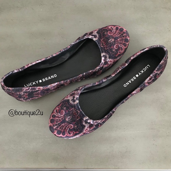 lucky brand velvet flats